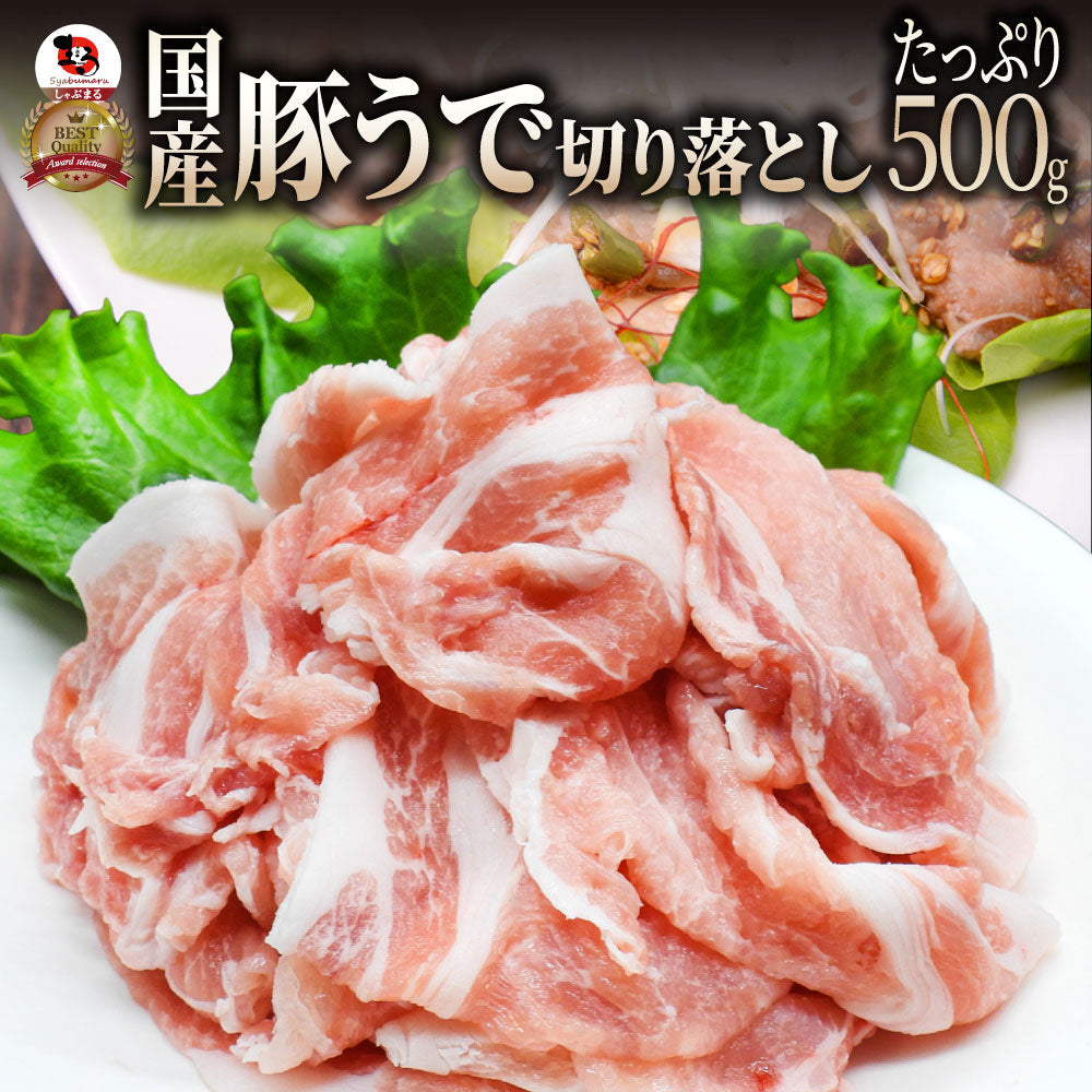 豚肉 国産 ウデ 切り落とし 500g 250g×2パック うで ぶた スライス 薄切り お得