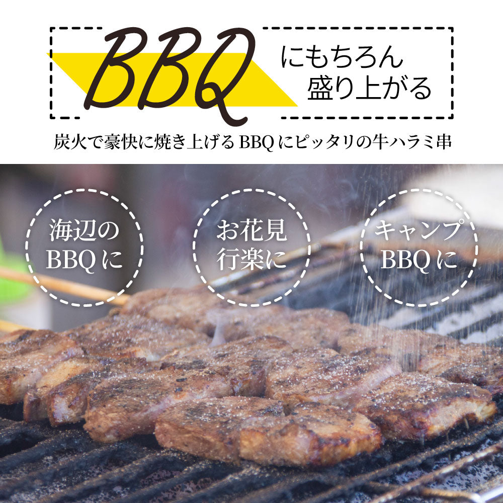 牛ハラミ串 40本セット (合計3.2kg) 牛串 肉 牛 ハラミ 学園祭 屋台 業務用 串焼き 食べ物 食材 食品 パーティー BBQ バーベキュー キャンプ キャンプ飯