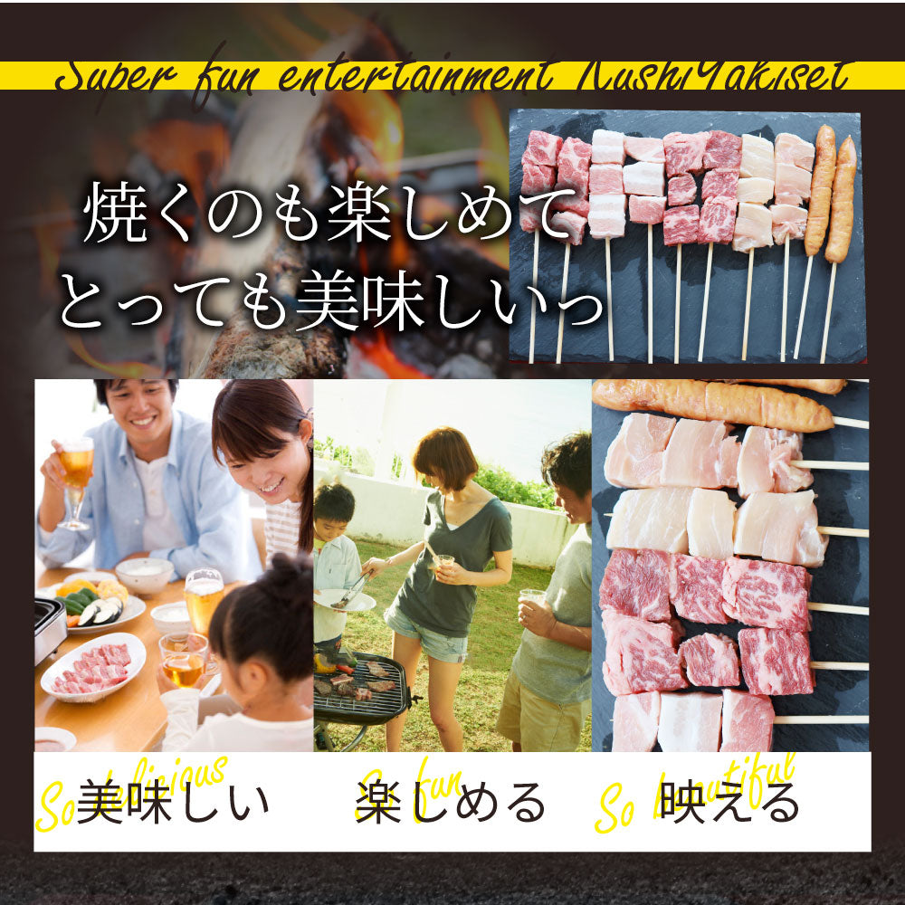 串焼き 盛り合わせ 10本セット 牛串 豚串 焼き鳥 焼鳥 粗挽き ソーセージ バーベキュー BBQ 牛 豚 鶏 食品 ホットプレート