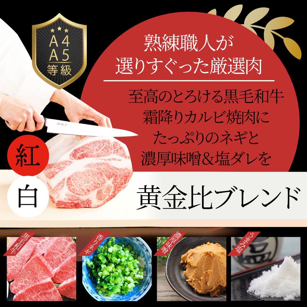 A4,A5等級 特選 黒毛和牛 カルビ焼肉 ねぎまみれ 味噌ダレ&塩ダレ 食べ比べ 500g(250g×各1) 牛肉 肉 敬老の日 お歳暮 ギフト 食品 お祝い 霜降り 贅沢 黒毛 和牛 国産 祝い お祝い返し 記念 通販 お取り寄せ グルメ 誕生日 焼肉セット 焼肉 牛 内祝