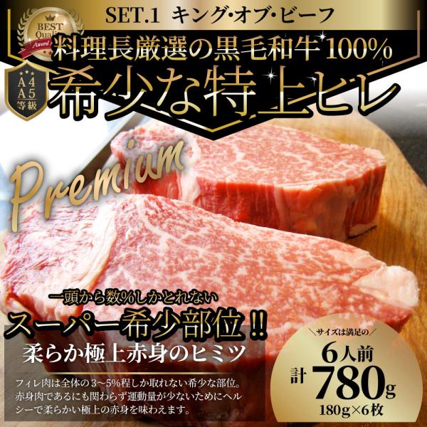 黒毛和牛 ヒレステーキ & フォアグラセット 6人前(ステーキ130g×6枚&フォアグラ6個)国産牛 A4,A5等級 ヒレステーキ