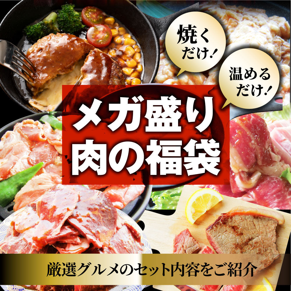 肉 福袋 2023年 国産牛入り 肉の福袋 「竹福袋」牛肉 食品 メガ盛り 総重量2.8kg超 焼くだけ&レンジで簡単調理!ランキング1位&人気のお肉豪華セット 国産牛ステーキ 国産牛焼肉