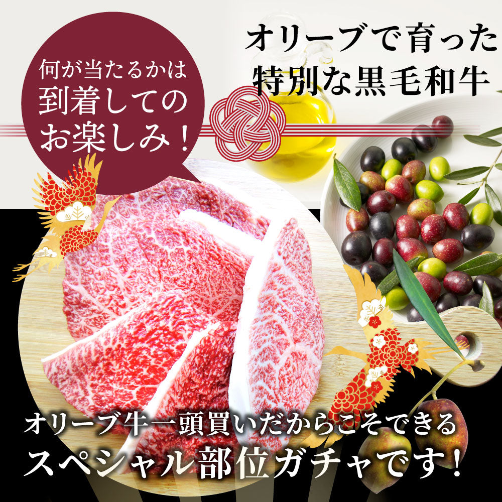 A5等級 オリーブ牛 ガチャ 最大20万円分 黒毛和牛 部位ガチャ 冷凍 お取り寄せ ギフト 高級食材 ブランド牛 福袋 当たる 豪華 牛肉 すき焼き 焼肉 ステーキ 和牛