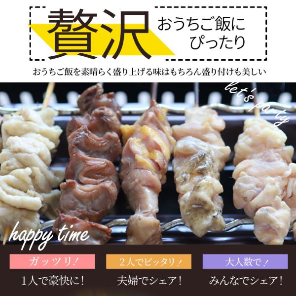 国産若鶏 親鶏 焼き鳥 串5種 食べ比べ 40本 (10本入り×4) もも ネギ 鶏皮 ずり おつまみ 酒の肴 珍味 鶏 親鳥 若鳥 送料無料 国産 地鶏 おかず 惣菜