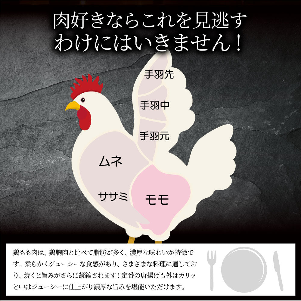 鶏モモ 鶏もも 鶏 モモ肉 2kg 角切り鶏モモ 小カット:25g~30g ブラジル産 メガ盛り 業務用 お徳用