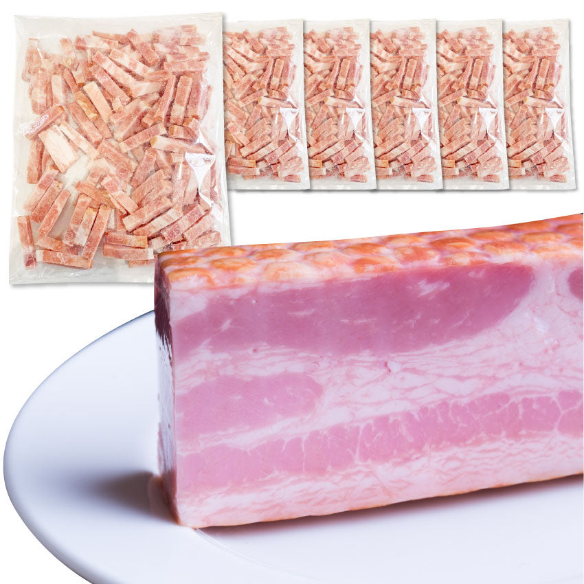 ベーコン 拍子木切り 角柱カット 3kg(500g×6P 業務用 ベーコン 朝食 お試し 惣菜 同梱 弁当