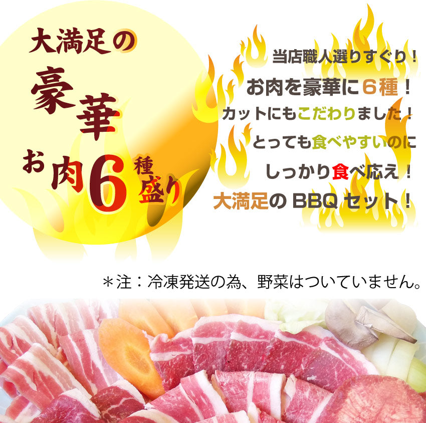 焼肉 牛肉 肉 バーベキュー ギガ盛り 6種 セット 12~14人前 BBQ 焼くだけ 福袋 お中元 ギフト 食品 プレゼント キャンプ キャンプ飯