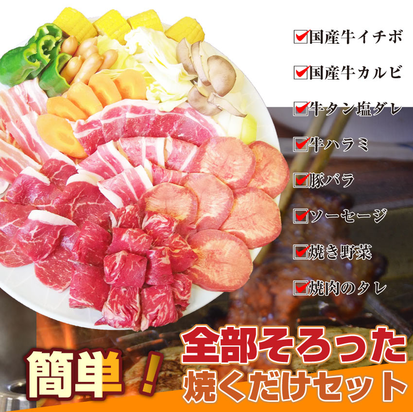 焼肉 セット 牛肉 肉 バーベキュー メガ盛りセット 野菜付 6~8人前 BBQ 焼くだけ 福袋 グルメ お中元 ギフト 食品 プレゼント キャンプ キャンプ飯