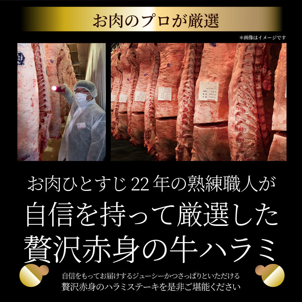 ステーキ ハラミ 牛ハラミ ブロック 焼肉 (タレ漬け)1,250g(250g×5) 赤身 はらみ