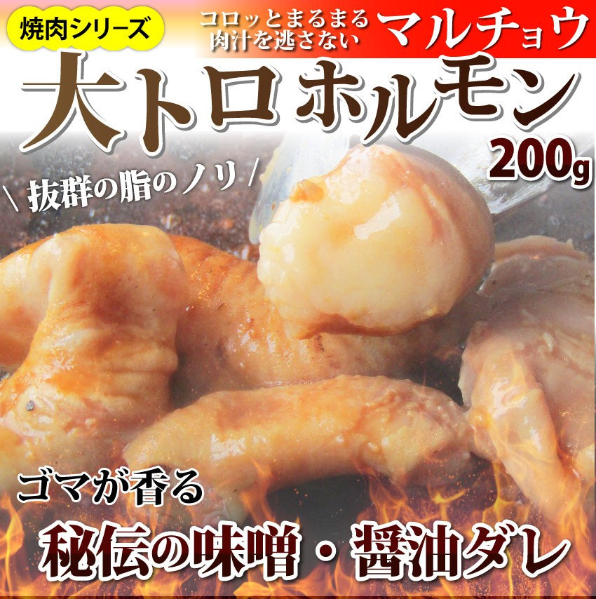 焼肉 牛肉 肉 ホルモン マルチョウ モツ 200g 焼肉用 BBQ 秘伝 タレ漬け 焼くだけ 行楽 レジャー キャンプ キャンプ飯
