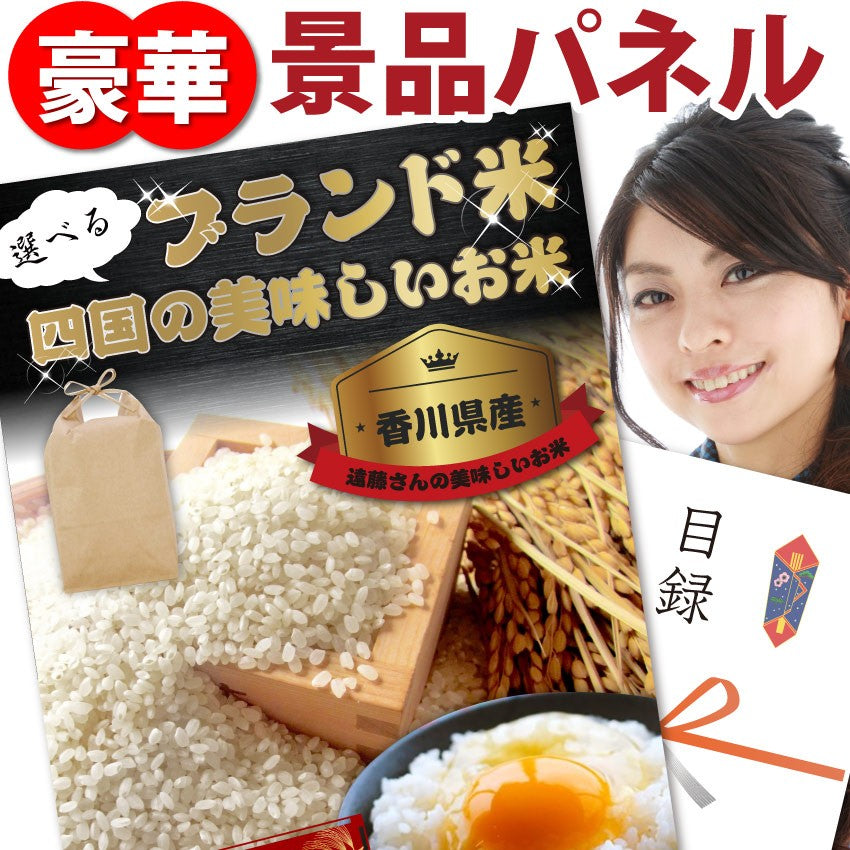 四国のおいしいお米目録 3500円ポッキリ A4 パネル 目録付 2次会 景品 目録 お中元 ギフト 食品 プレゼント 女性 男性 お祝い 新生活