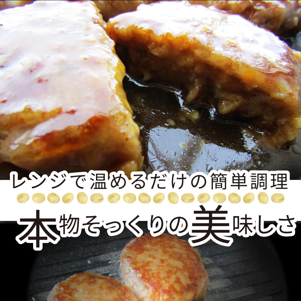 大豆ミート ハンバーグ 20個(600g×2)ゼロミート 温めるだけ レンジ調理 TVで話題 代替肉 ダイエット ヘルシー 健康 冷食 惣菜 お弁当 あす楽 送料無料