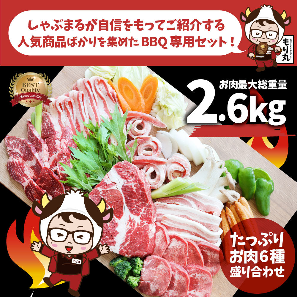 ステーキ ＆ 焼肉 バーベキュー専用セット 《肉重量最大2.6kg》 選べる野菜付き冷蔵or冷凍 焼肉のタレ付き 行楽 野外 食べ物 牛肉 アウトドア お家焼肉 レジャー