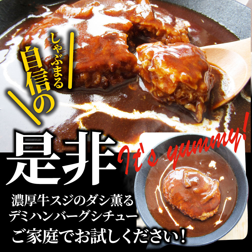 デミハンバーグシチュー 220g×3食セット ハンバーグ 肉 牛肉  ホワイトデー 新生活 ギフト 食品 お祝い デミグラスソース 温めるだけ レンジ 冷凍 送料無料