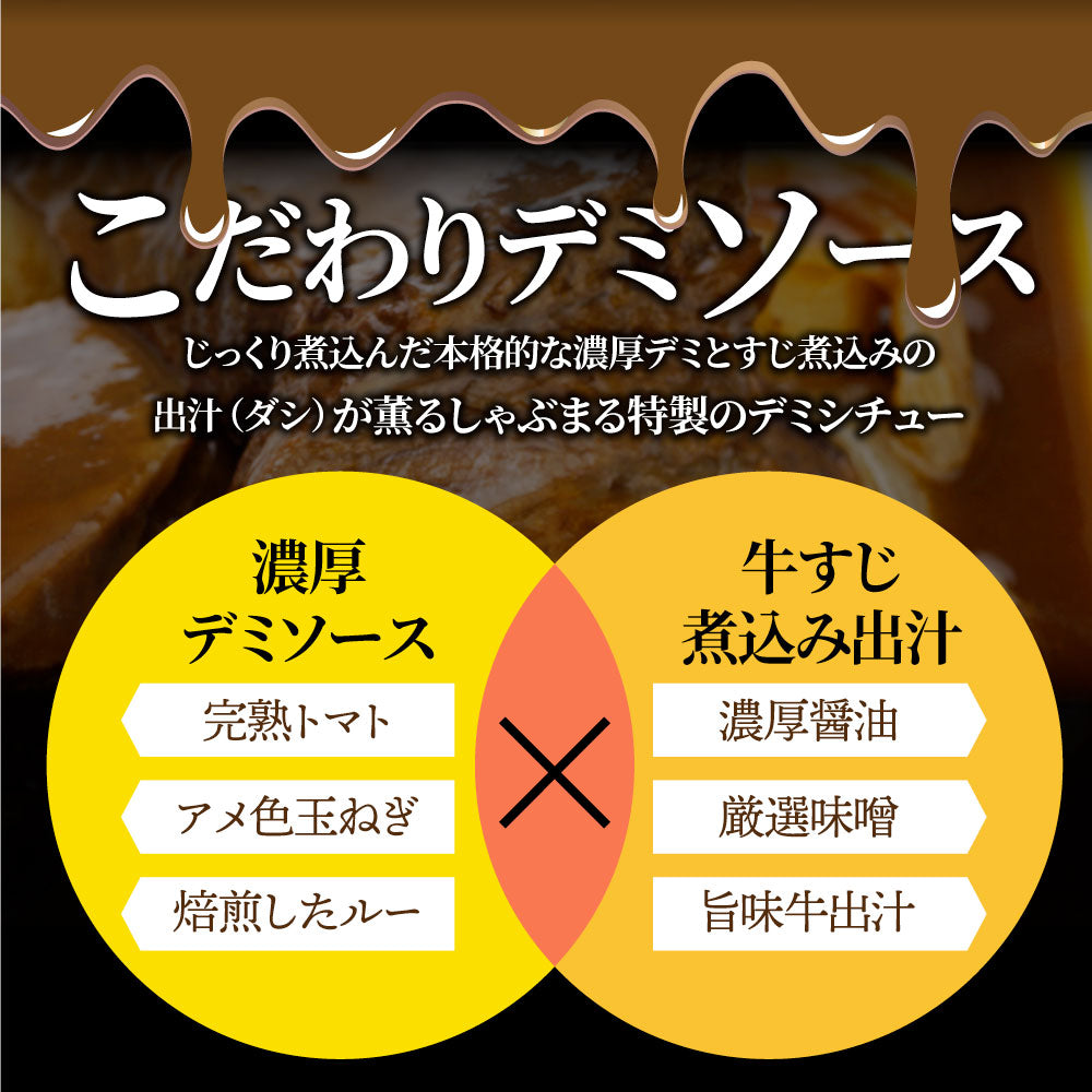 デミハンバーグシチュー 220g×3食セット ハンバーグ 肉 牛肉  ホワイトデー 新生活 ギフト 食品 お祝い デミグラスソース 温めるだけ レンジ 冷凍 送料無料