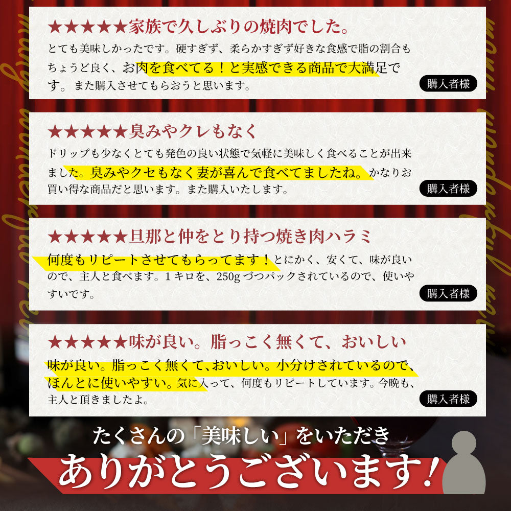 牛肉 肉 ハラミ 焼肉 1kg 250g×4P メガ盛り 赤身 はらみ バーベキュー 美味しい お中元 ギフト 食品 プレゼント 女性 男性 お祝い 新生活