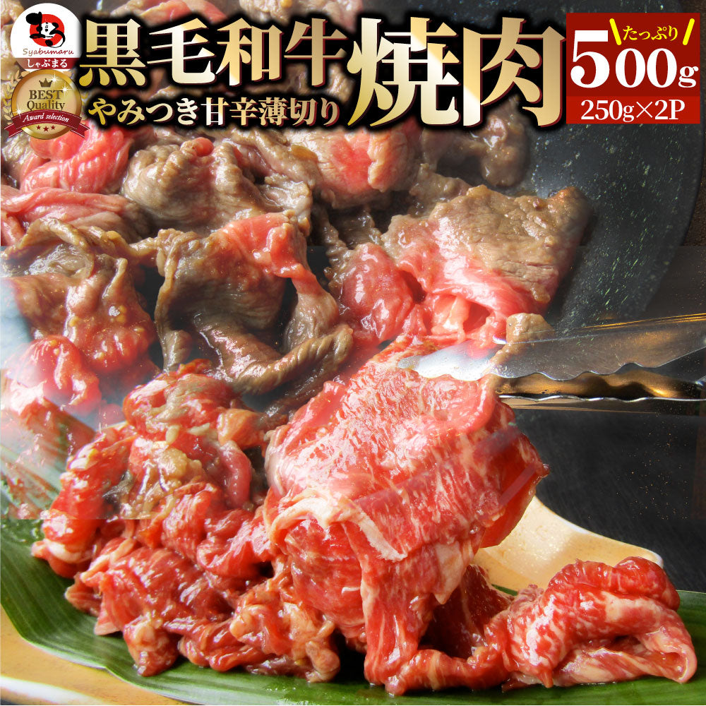 黒毛和牛 切り落とし タレ漬け 500g（250g×2） 牛肉 焼肉 霜降り 和牛 肉 お中元 ギフト 贈答 祝い プレゼント