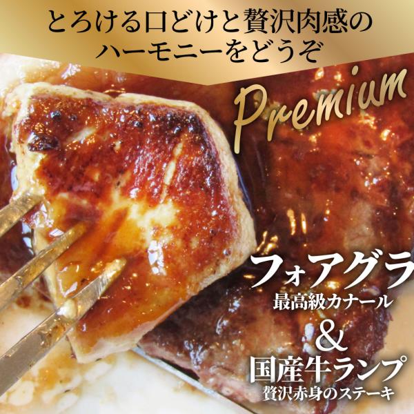 肉 牛肉 お中元 ギフト 食品 プレゼント お祝い 国産牛 ランプステーキ フォアグラ セット 2人前 ステーキ130g×2枚＆フォアグラ2個