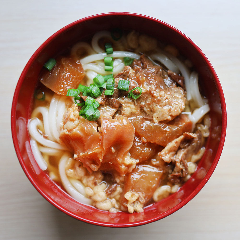 プレミアムオリーブ牛使用 牛すじ煮込み 讃岐うどん 6人前セット めんつゆ付き 冷凍 ギフト お中元 お祝い 黒毛和牛 牛肉 和牛 国産 牛すじ肉