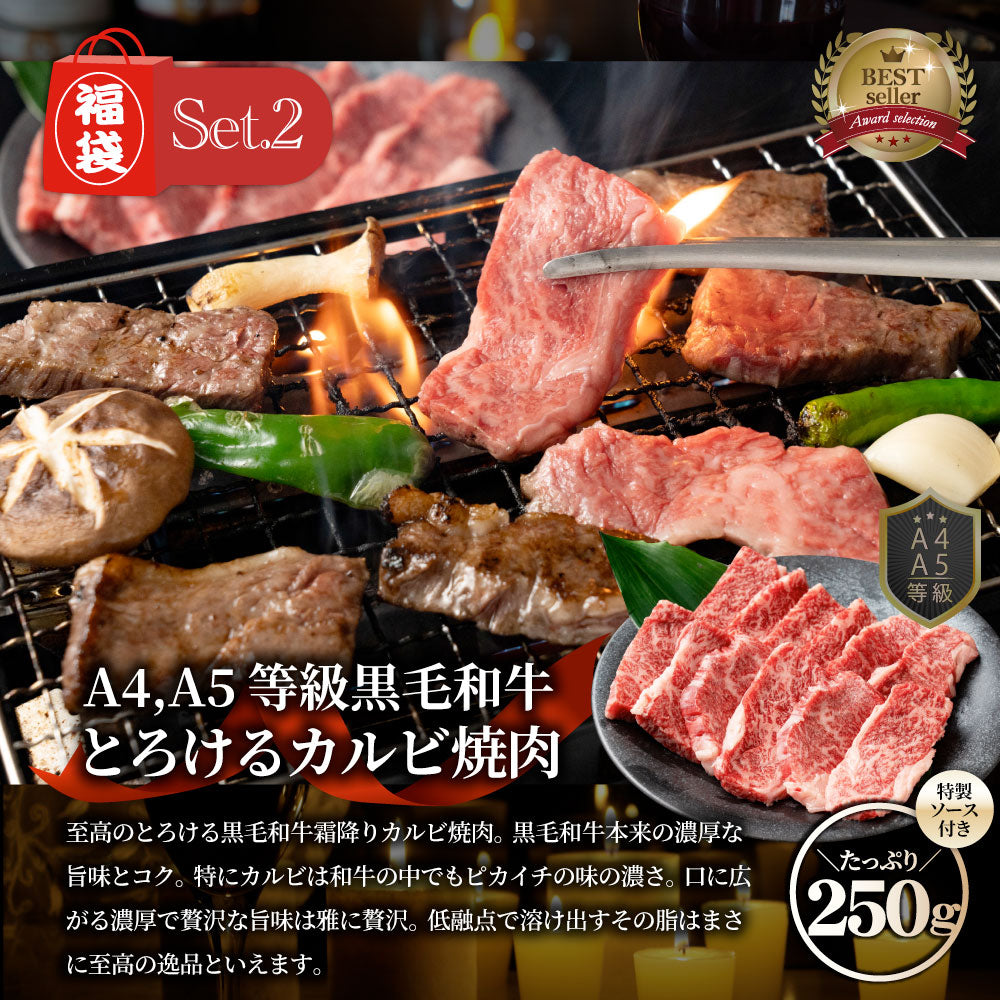 2026 まるごく 肉の福袋 7種 黒毛和牛 & オリーブ牛入り リッチな肉福袋 MARU極 A4 A5等級 ステーキ カルビ タン ハンバーグ カレー シチュー 冷凍 爆買