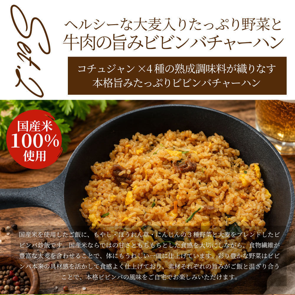 炒飯 チャーハン 食べ比べセット 各5食 冷凍 黄金炒飯 ビビンバ炒飯 2種セット パラパラ 旨辛 レンジ調理 冷凍食品 惣菜 冷凍ストック ご飯もの ランチ 夜食