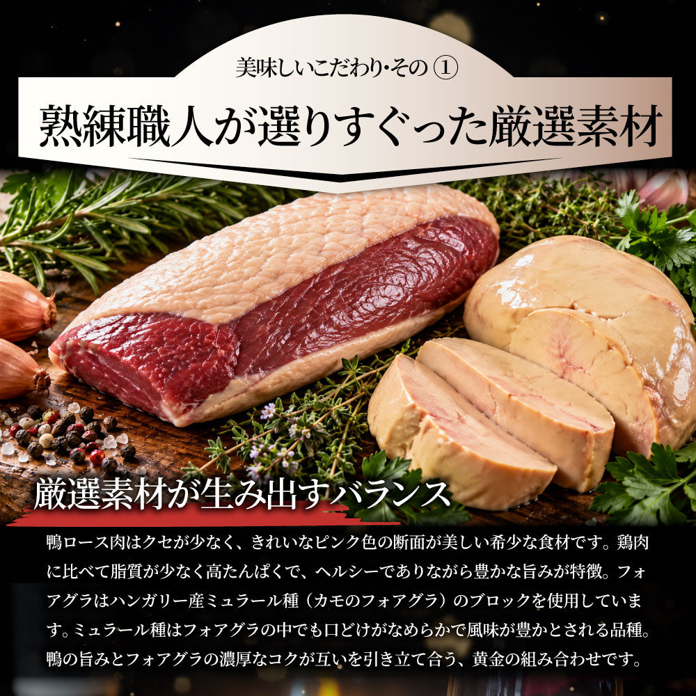 フォアグラ 鴨ロース セット 10人前 冷凍 鴨肉240g フォアグラ40g×10個 鴨のソテー ロッシーニ風 おうちフレンチ ごちそう 記念日 ディナー ギフト プレゼント