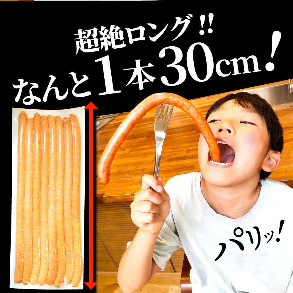 超ロング 粗挽きソーセージ 2kg(500g×4) ウインナー あらびき 惣菜 BBQ 焼肉 弁当 焼くだけ キャンプ キャンプ飯