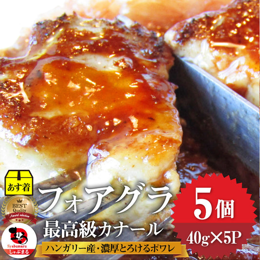 フォアグラ 最高級 フォアグラ・ド・カナール 40g×5P ハンガリー産 ソテー 高級 取り寄せ お得用 お試し