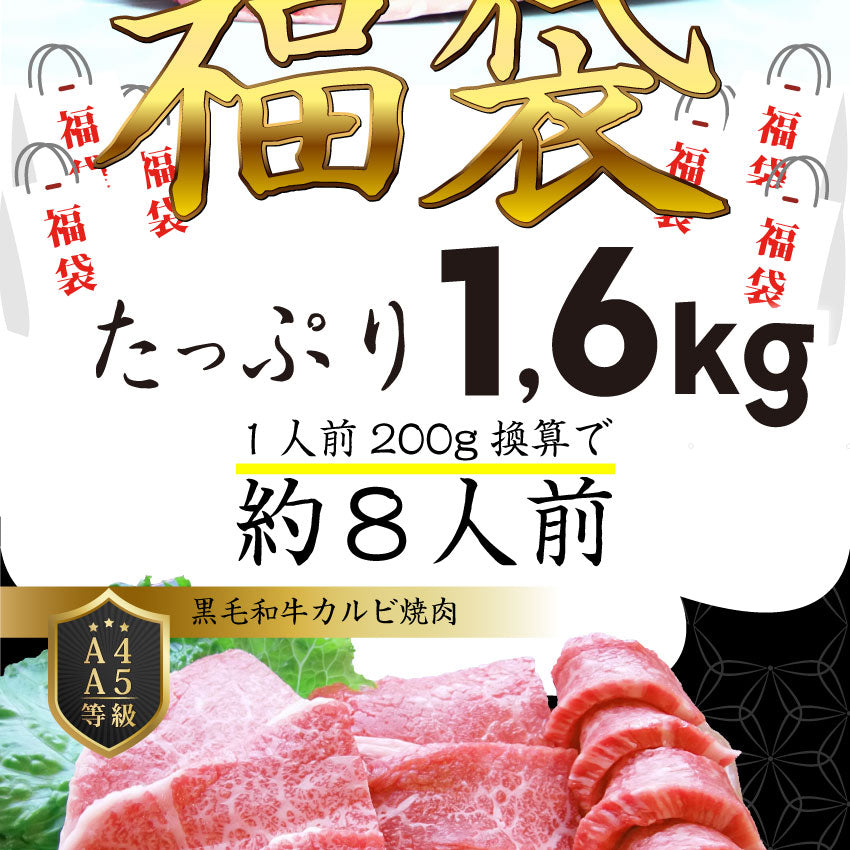 牛肉 肉 特松 福袋 黒毛和牛 A4 A5等級のみ使用 1.6kg 肉の福袋 3種 超豪華福袋セット お中元 ギフト 食品 プレゼント 女性 男性 お祝い 新生活 黒毛和牛