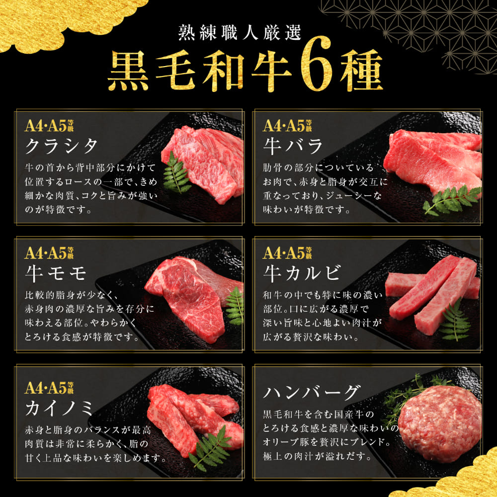 母の日 父の日 6種2段　豪華絢爛(けんらん) 焼肉ギフト 霜降り 牛肉 黒毛和牛 ギフト 贅沢 国産 黒毛 和牛 祝い グルメ 誕生日 焼肉 セット 牛 内祝 真空密封包装