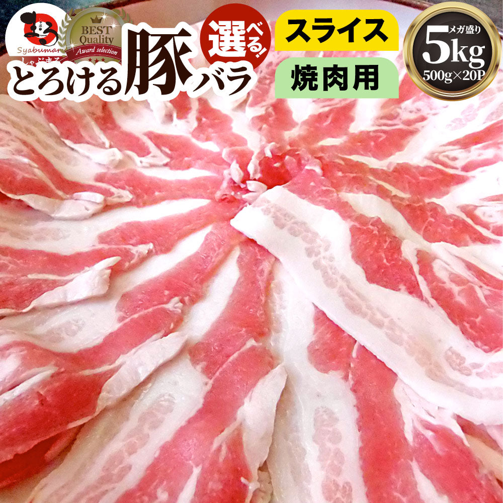 豚バラ肉 5kg スライス 焼肉 250g×20パック