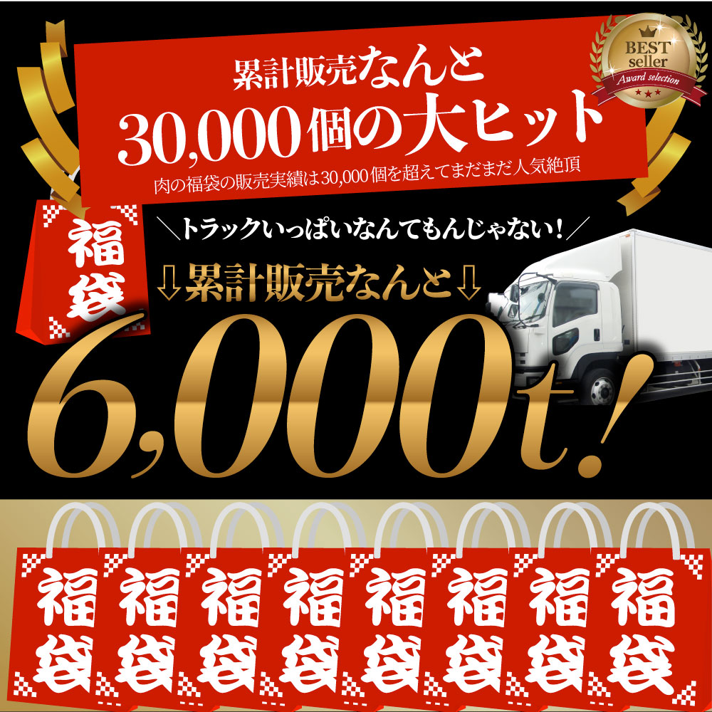 肉の福袋 ブロンズ メガ盛り 総重量2.6kg（7種 食べ比べ) 牛肉 焼肉セット 焼肉 ソーセージ ハンバーグ