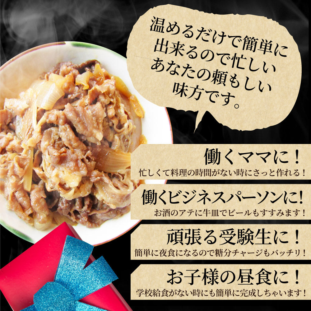 牛丼 牛丼の具 20個セット お肉屋さんのこだわり たっぷり牛肉の簡単牛丼 1食120g