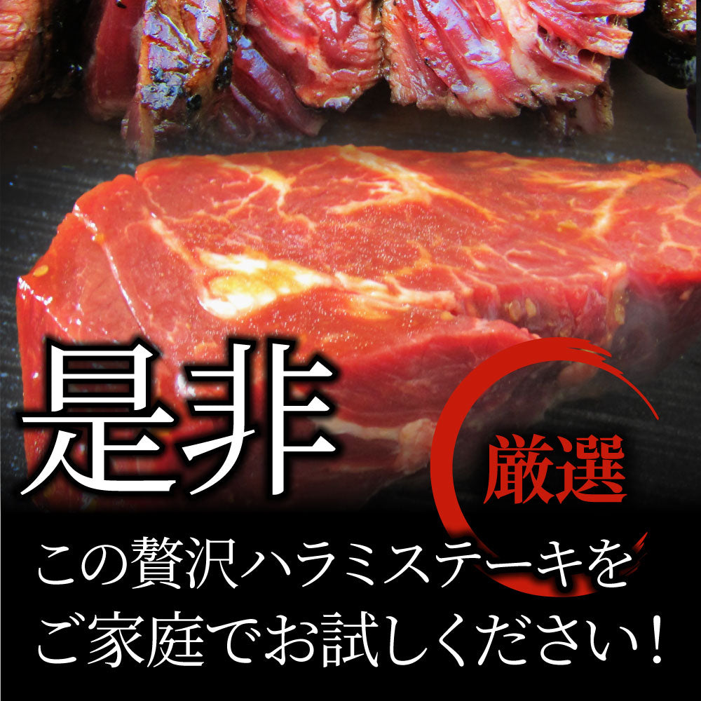 ステーキ ハラミ 牛ハラミ ブロック 焼肉 （タレ漬け）500g(250g×2) タレ 秘伝 焼肉セット 焼肉 ランキング1位 やきにく ハラミ 赤身  はらみ 赤身肉 タンパク質