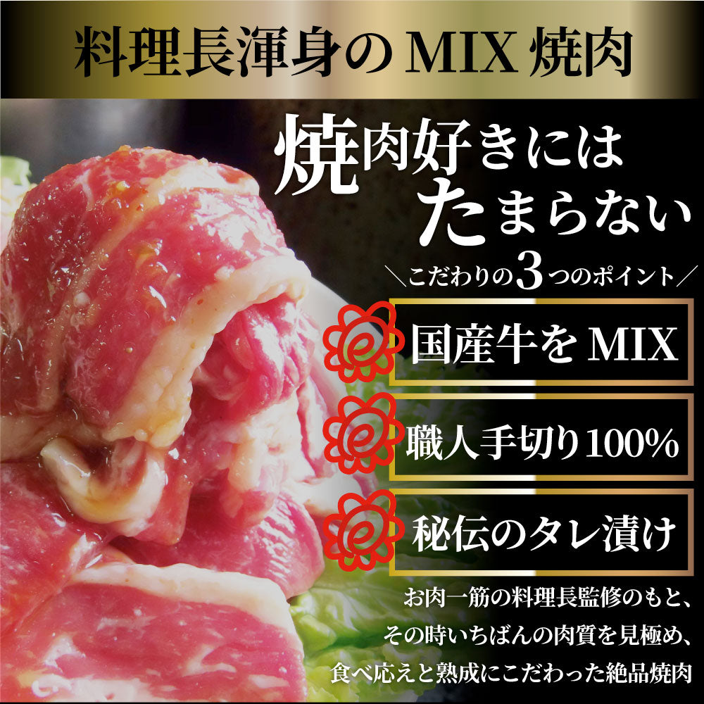 肉 焼肉 牛肉 国産牛入り ランプ＆カルビミックス焼肉1kg（500g×2P）赤身 贅沢 おトク お徳用 あす楽 肉 通販 グルメ アウトドア