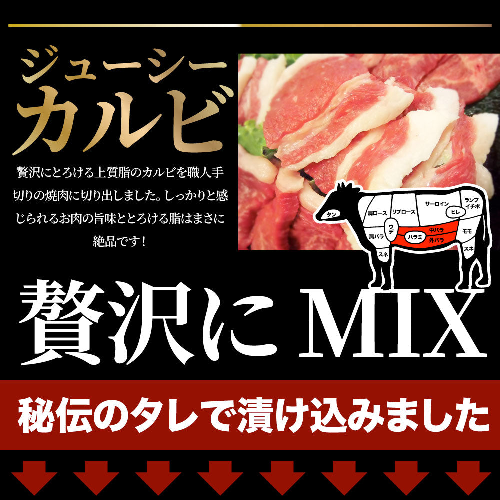 肉 焼肉 牛肉 国産牛入り ランプ＆カルビミックス焼肉1kg（500g×2P）赤身 贅沢 おトク お徳用 あす楽 肉 通販 グルメ アウトドア