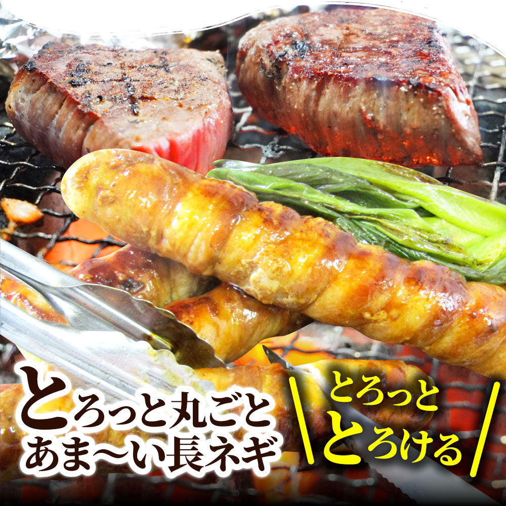 豚バラ 太ネギ巻き 10本（総重量1kg超） とろけるネギ バーベキュー 肉 食材 セット BBQセット キャンプ キャンプ飯