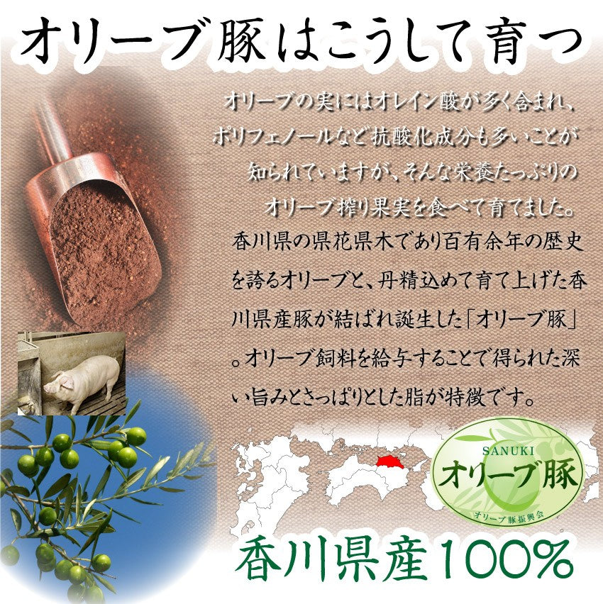 豚肉 肉 オリーブ豚 食べ比べ セット ロース バラ スライス しゃぶしゃぶ 1kg グルメ お中元 ギフト 食品 プレゼント 女性 男性 お祝い 新生活