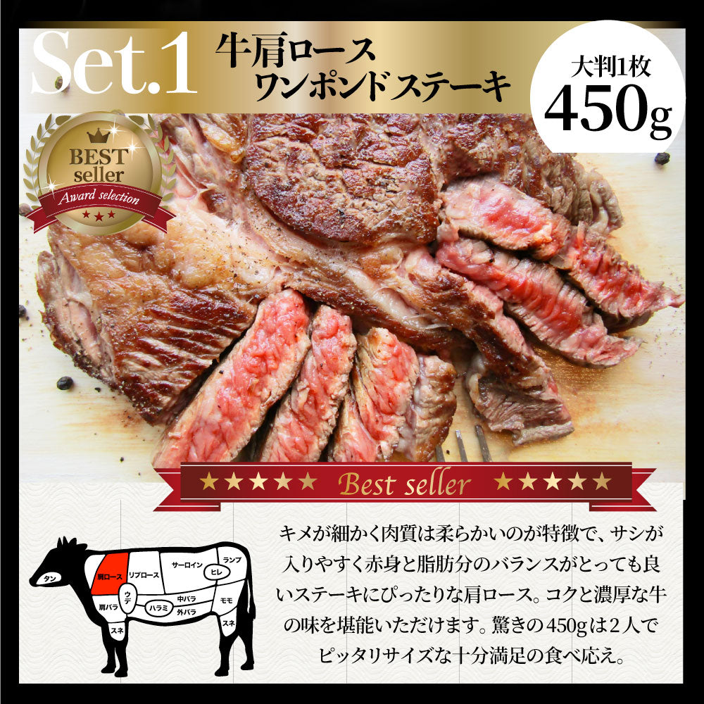 焼肉 セット 牛肉 肉 ステーキBBQ セット 約1.38kg 6種 福袋 1ポンド ステーキ 入り 豪快セット  お中元 ギフト キャンプ キャンプ飯