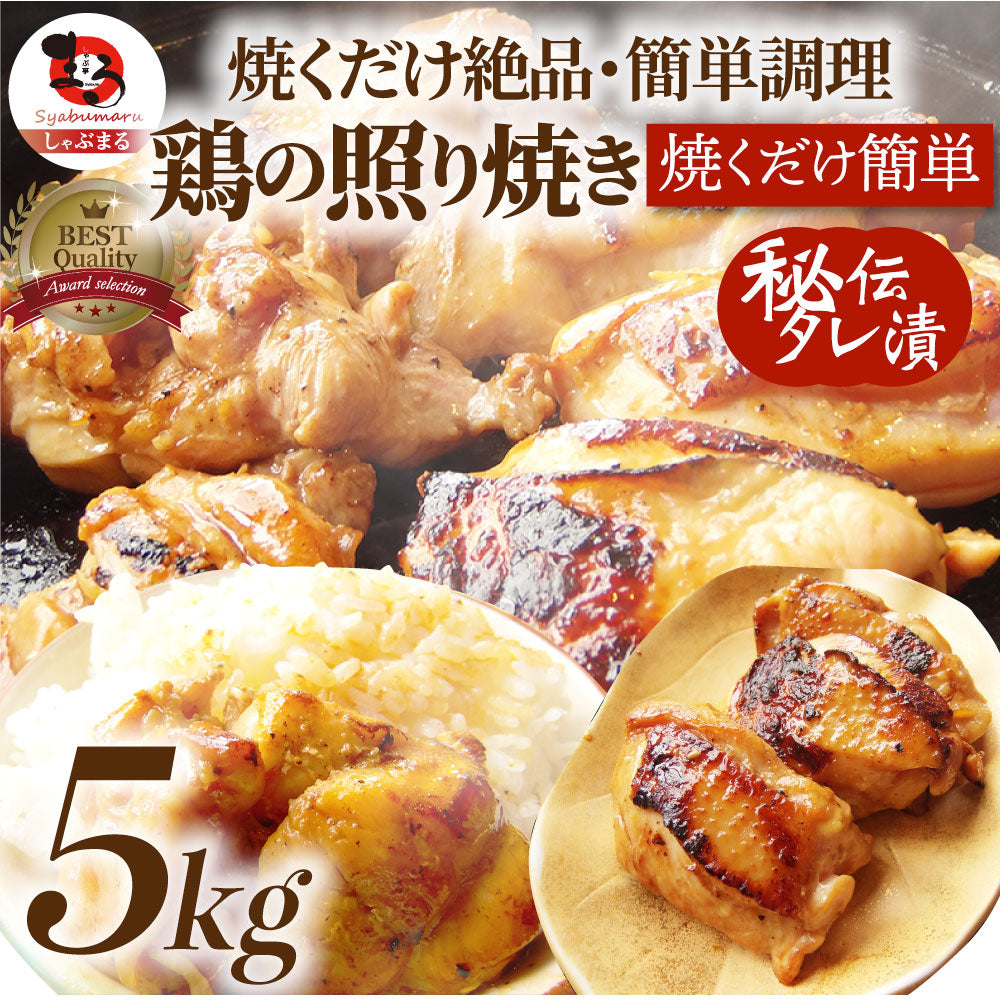 照り焼き チキン 鶏もも 肉 惣菜 メガ盛り 5kg 500g×10 焼くだけ ご飯にも お酒にも 冷凍弁当