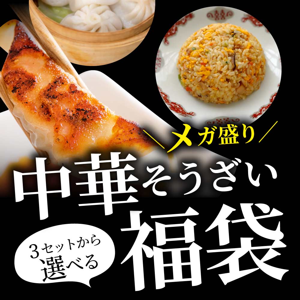 中華 点心 惣菜 《総重量最大3kg》 福袋 冷凍 セット 3種から選べるセット 餃子 焼売 小籠包 唐揚げ チャーハン 焼飯  肉 お中元 ギフト 食べ物 誕生日 あす楽